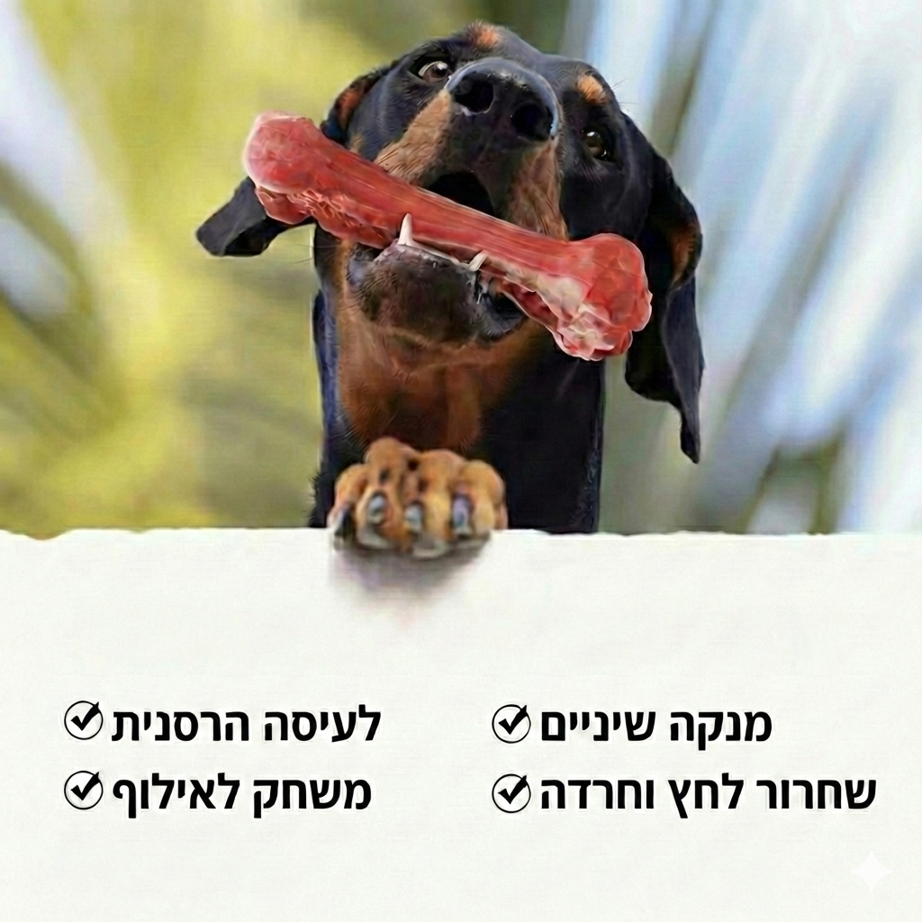 עצם סיליקון בטעם בקר פתרון לעיסה לכלבים חזקים