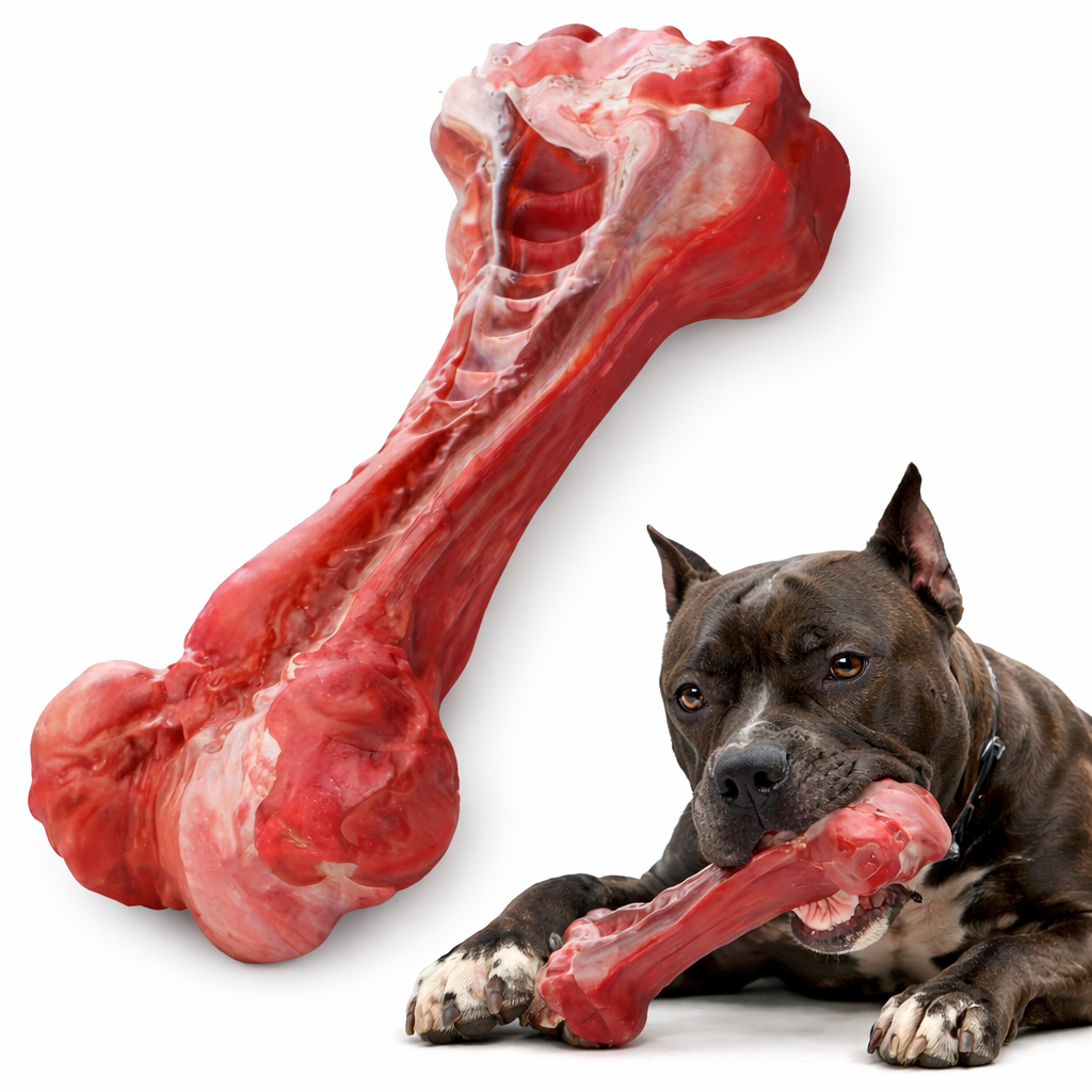 עצם סיליקון בטעם בקר פתרון לעיסה לכלבים חזקים